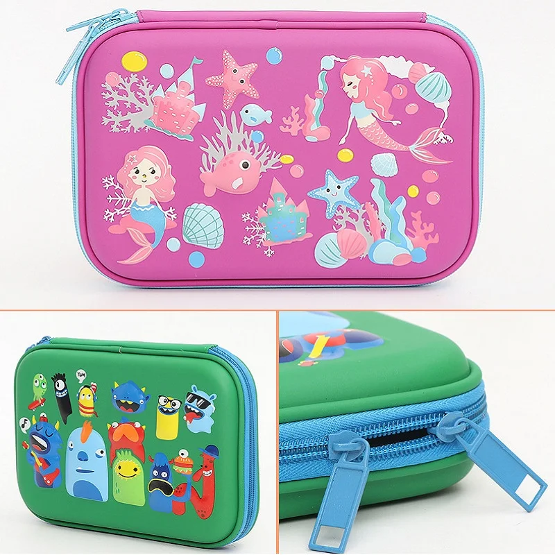 

3D Cartoon Pencil Case EVA Pencil Box Unicorn Pen Bag for School Girl Kawaii Stationery Gift Pouch Eraser Pencil Holder Cute Box