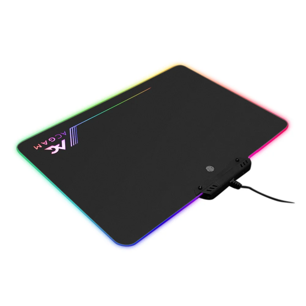 Игровой коврик для мыши acam-p09 с RGB подсветкой жесткий USB 2 0 черный | Компьютеры и