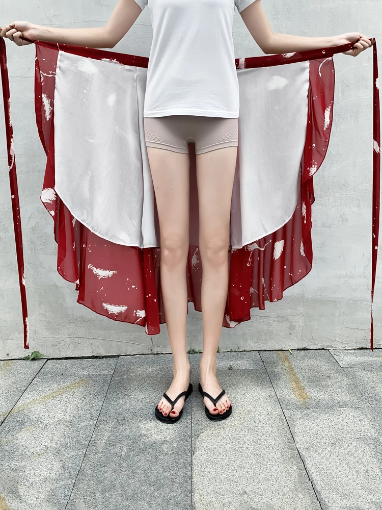 Женские юбки с высокой талией оборками неправильной формы Женская шикарная