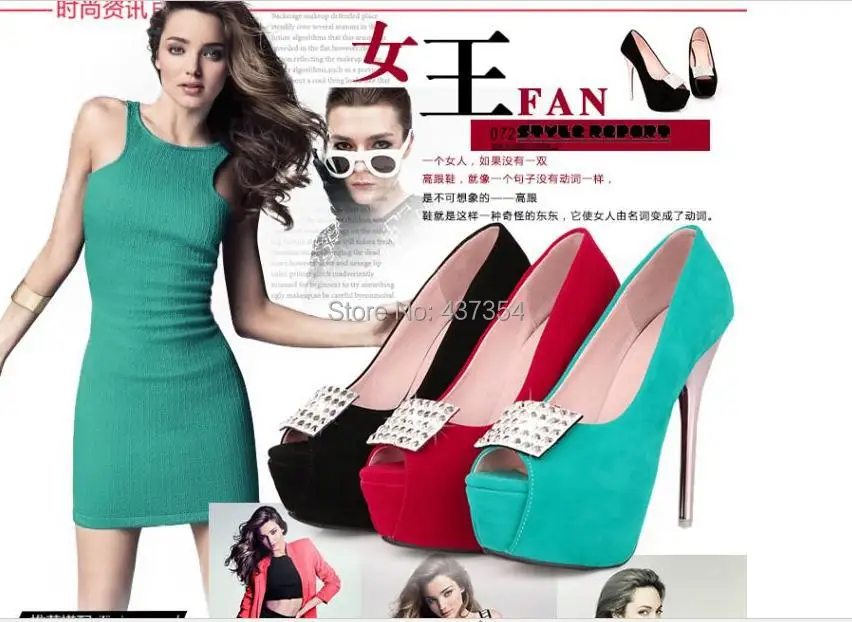 2014 New Fashion Sexy Pointed Toe Platform Women Pumps 8cm High Heels Ladies' Wedding Nude Party Dress Shoes | Обувь