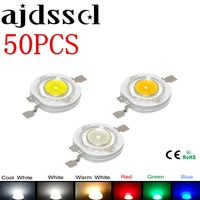 50pcslot real cree 1w 3w high power led lamp beads 2 2v 3 6v smd chip led diodes bulb white warm white red green blue
