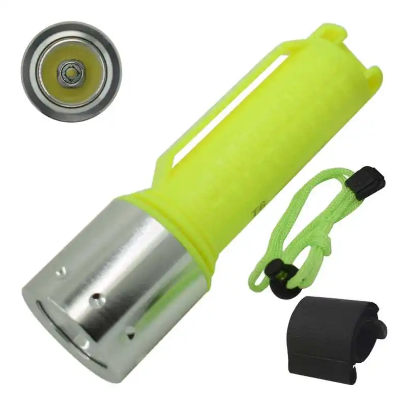 LED Дайвинг фонарик мощный светодиодный фонарь для подводной охоты 18650 XML T6 1600lm