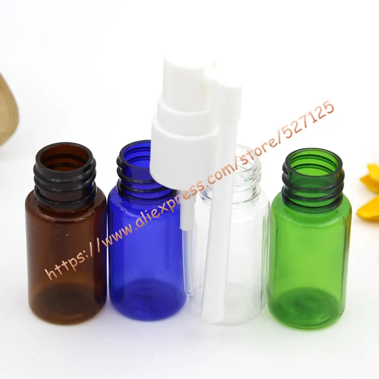 Бутылка для образцов ПЭТ красивых цветов 10 мл с белым пластиковым насосом