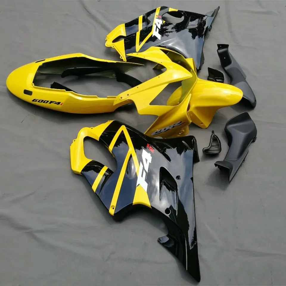Обтекатель кузова мотоцикла для Honda CBR600 CBR 600 F4I 2004-2007 06 05 Обтекатели для литья под давлением черного и желтого цвета с УФ-покрытием