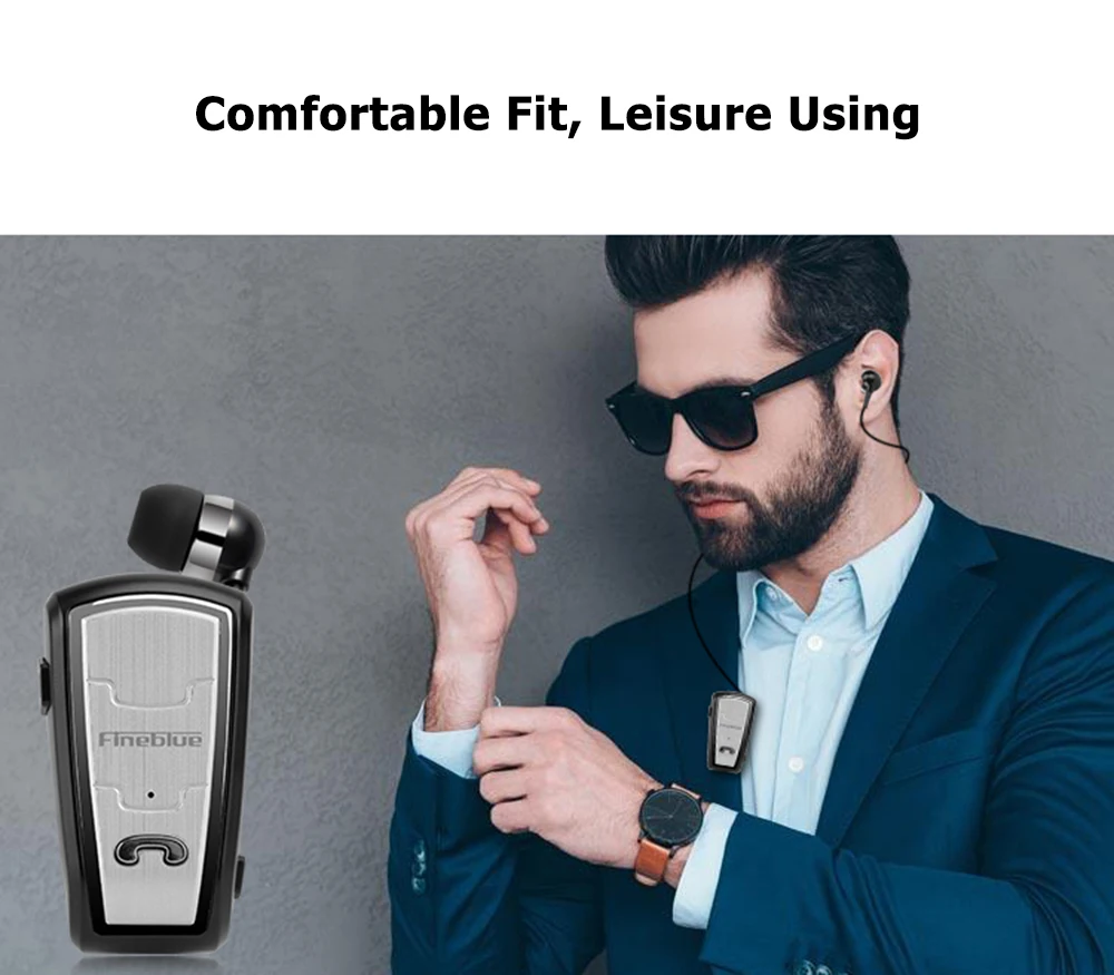 Fineblue FQ208 Bluetooth 4,0 мини наушники стерео Bluetooth Беспроводные наушники с зажимом для IOS Android телефон с шумоподавлением
