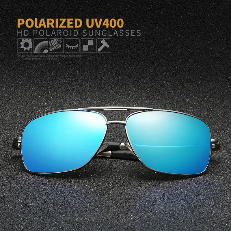 Winla Brand Design Classic Pilot Driving Polarized Sunglasses Men Eyewear Square Metal Frame Vintage Male Oculos UV400 WL8021
