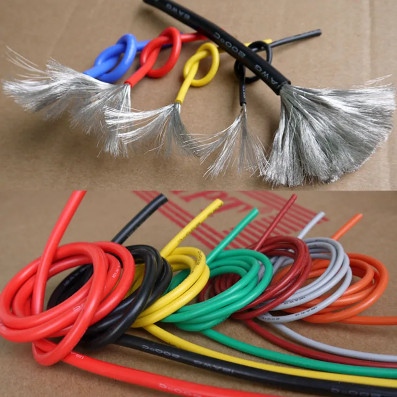 Гибкий силиконовый провод 5 м 24 AWG Радиоуправляемый кабель 24AWG 40/0.08TS OD 1 6 мм луженый
