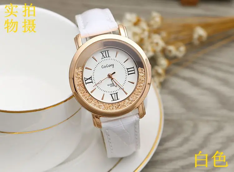

Hot Sales Gogoey Brand Roman numerals Leather Watches Women Ladies Crystal Dress Quartz Wrist Watch Relogio Feminino go098