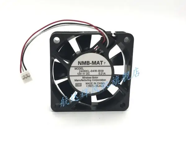 Новый оригинальный NMB 2406KL 04W B59 6015 12V 0.21A 6 см трехпроводный двойной шариковый