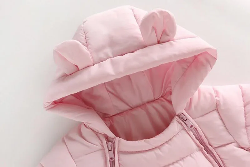 Детские Зимние Боди с рисунком медведя Цельная хлопковая плотная стеганая