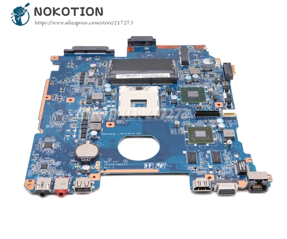 NOKOTION для Sony Vaio PCG-71912L материнская плата ноутбука DA0HK1MB6E0 A1848625A MBX-247 HM65 DDR3 GT410M