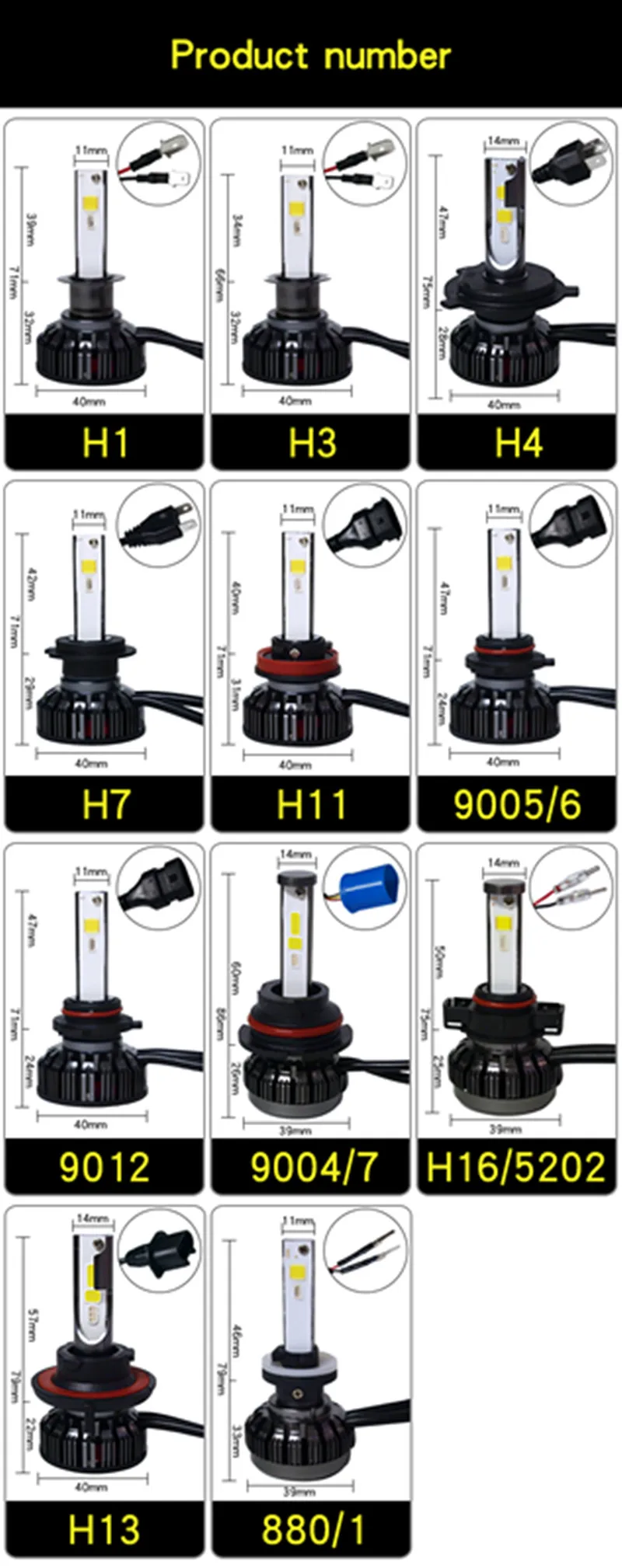 DIC светодиодный H7 H1 фары RGB голос/APP/Bluetooth Управление H4 H13 H3 9005 9006 H11/H8 9012 880 9004 9007 углеродное волокно ремонт яркие противотуманные фары