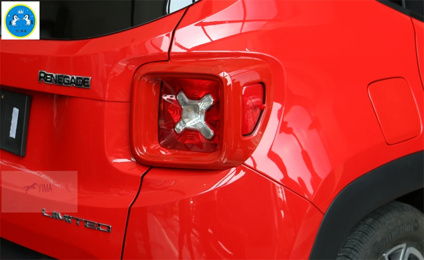 Lapetus Chrome Rear Tail Lights Taillights Lamp Decoration Frame Cover Trim 2 Pcs ABS For Jeep Renegade 2015 2016 2017 2018 2019 |