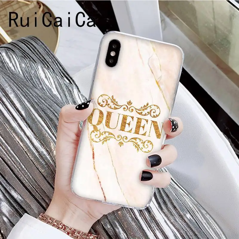 RuiCaiCa Queen Корона так здорово с милым рисунком эстетическое чехол для телефона iPhone8