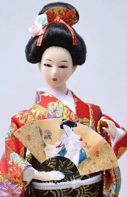 Новое японское кимоно из ткани Япония Красота антикварные куклы гейши Свадебные