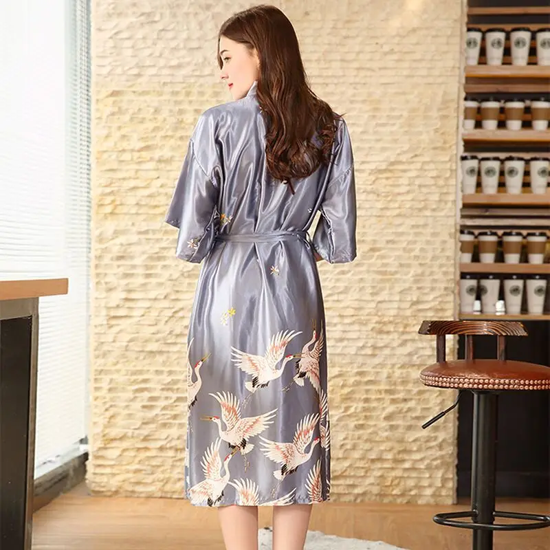 

Silk Kimono Robe Bathrobe Women Satin Robe Silk Robes Sexy Robes Night Grow For Wedding Bridesmaid Summer Plus Size 3XL