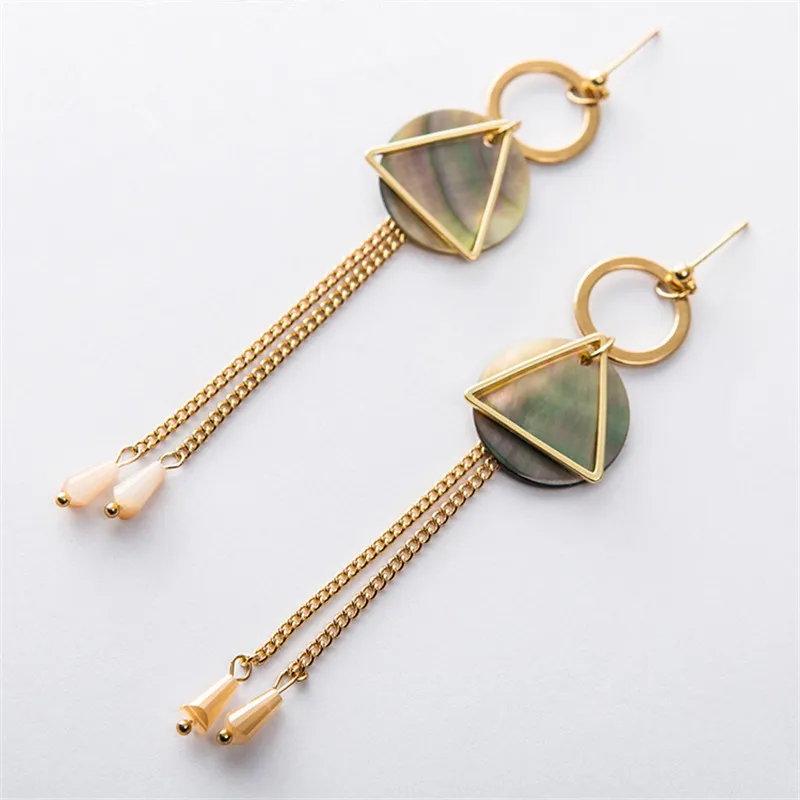 Ливера Новая мода В виде ракушки сплав Ленточки Серьги Личность крюк простой