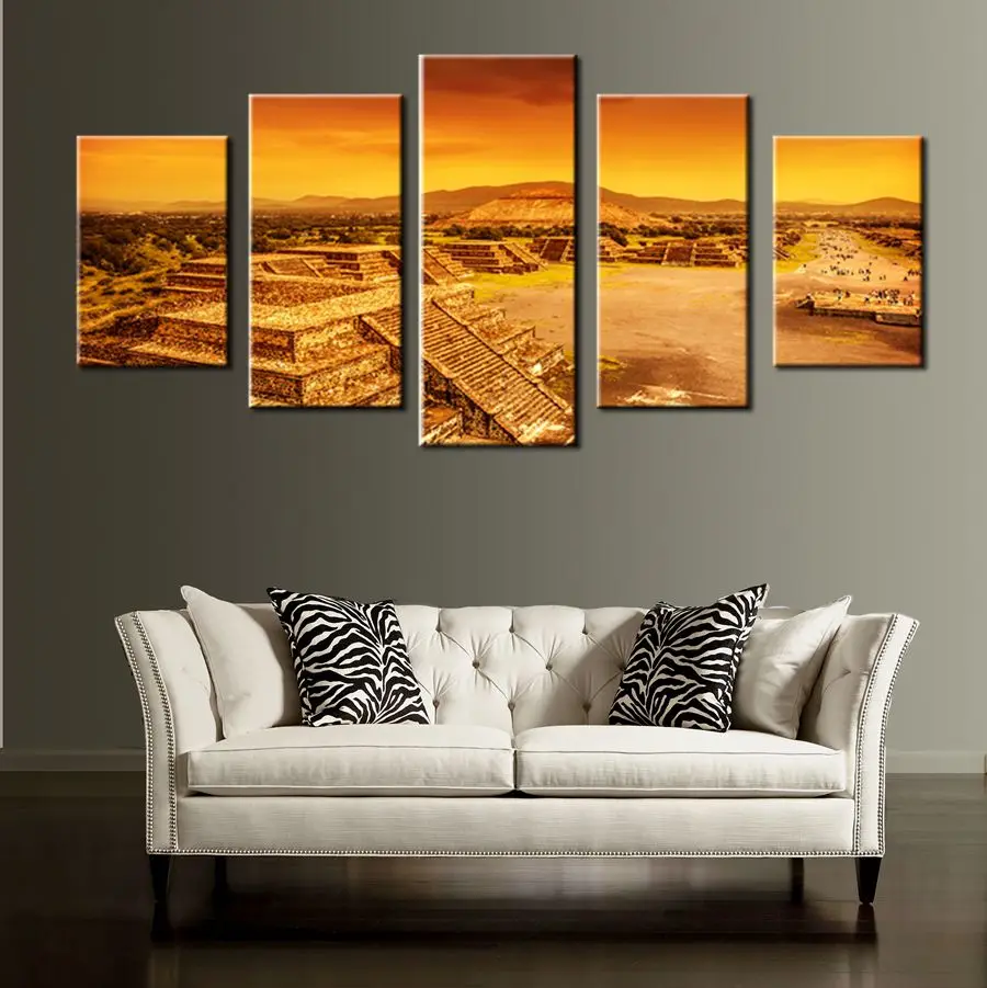 Современная Картина на холсте Настенная картина домашний декор пирамиды