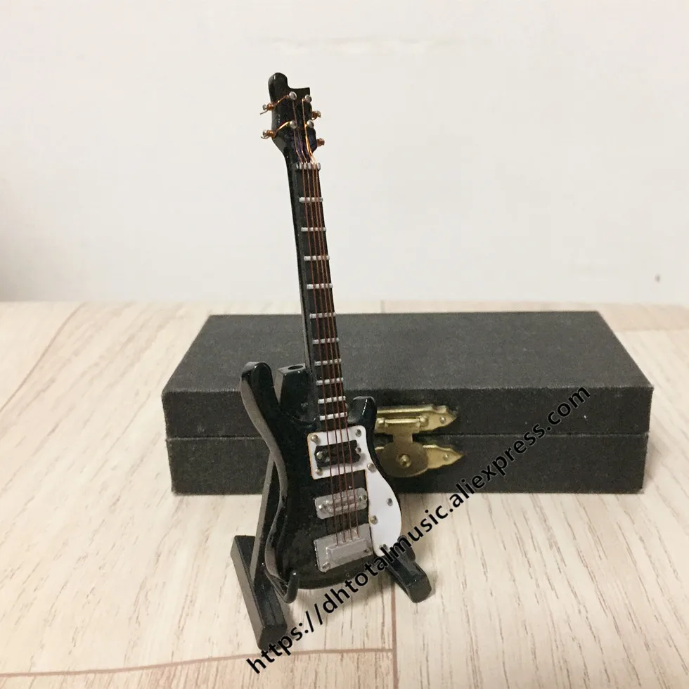 Bass Q-10cm Мини гитара Миниатюрная модель Электрогитара B модель миниатюрная деревянная мини музыкальный инструмент коллекция моделей - Цвет: Bass Q-10cm