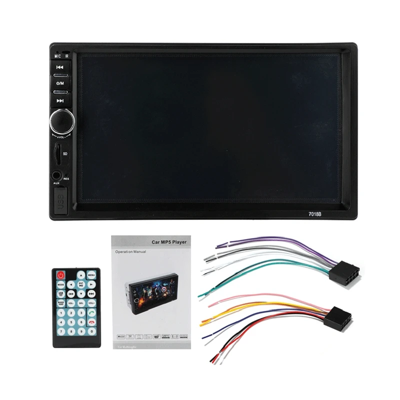 7018B Double 2 Din Car Video Player 7 inch Press Screen Multimedia player MP5 USB FM Bluetooth |