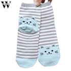 1 пара носков в полоску с объемными животными для женщин, хлопковые носки на весну, лето и осень, 17 Dec