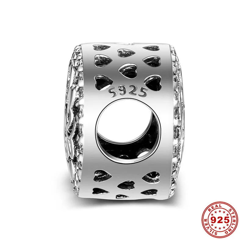 Люблю тебя из натуральной Твердые 925 серебряные бусины для изготовления