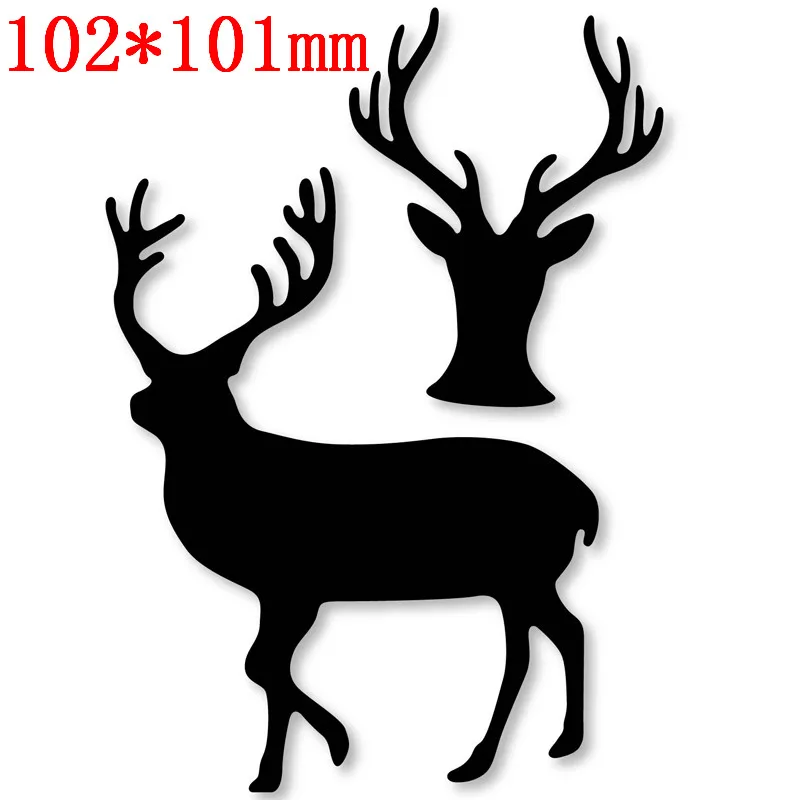 Рождество Лось голова оленя дерево рамка металлические Вырубные штампы трафарет