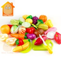 girl toys for kids cut vegetables toy plastic fruit pretend play food baby kitchen toys miniature food game for girls and boys