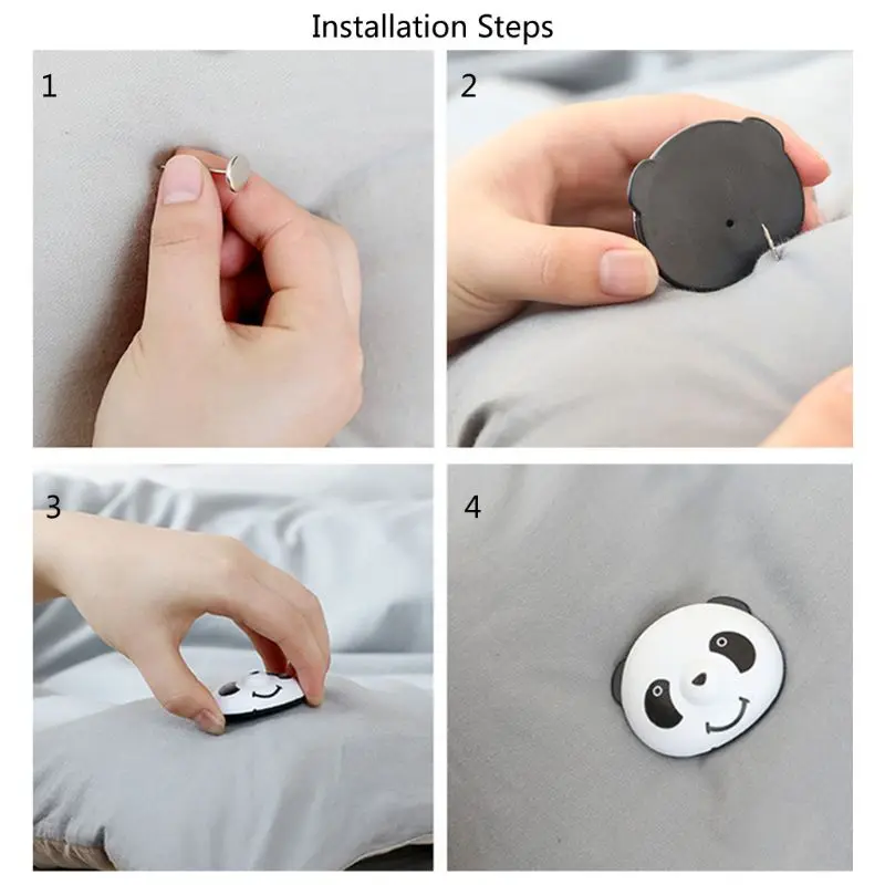 8 шт. покрывало с пандой одеяло пододеяльник держатель зажимы комплект удобная