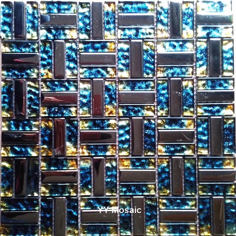 Покрытая Серебряная Смешанная Волшебная синяя Золотая фольга стеклянная