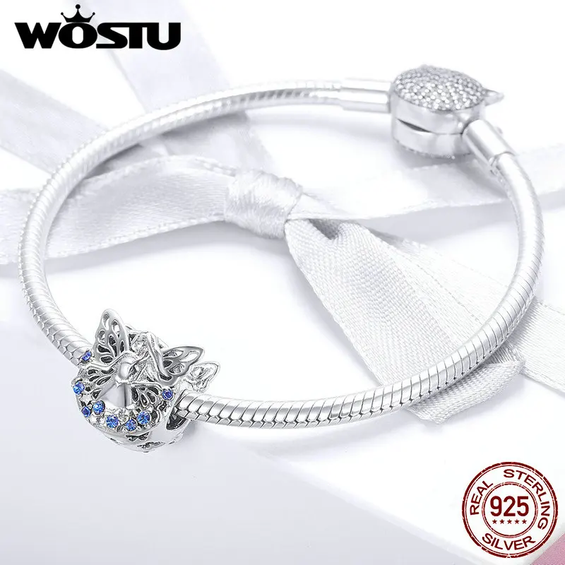 WOSTU Новое поступление 925 стерлингового серебра эльф мудрости Бусины Подходят