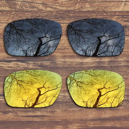 Black and Gold ToughAsNails поляризованные Сменные линзы для солнцезащитных очков Окли Холбрук-несколько вариантов - Цвет линз: Black and Gold
