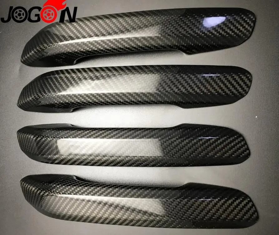 4door Without Sensor Аксессуары из углеродного волокна, дверная ручка для AUDI A4 A5 S4 S5 RS4 RS5 B9 стайлинга автомобилей - Цвет: 4door Without Sensor