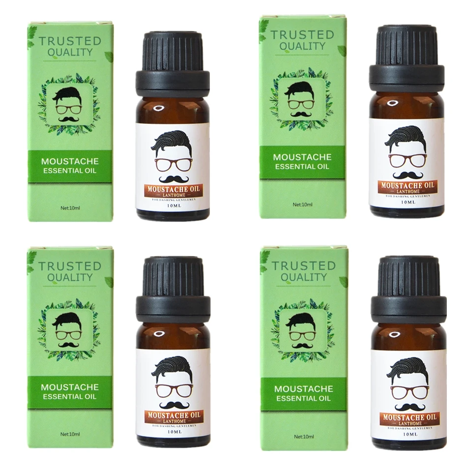 

4pcs Men Beard Growth Oil Anti Hair Loss Products for Growing a Beard Hair Thicker Spray Essence Mustache Thick Alopecia Serum