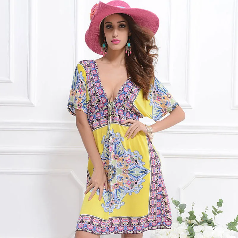 Белые летние сарафаны большого размера Женская туника пляжная одежда платье для