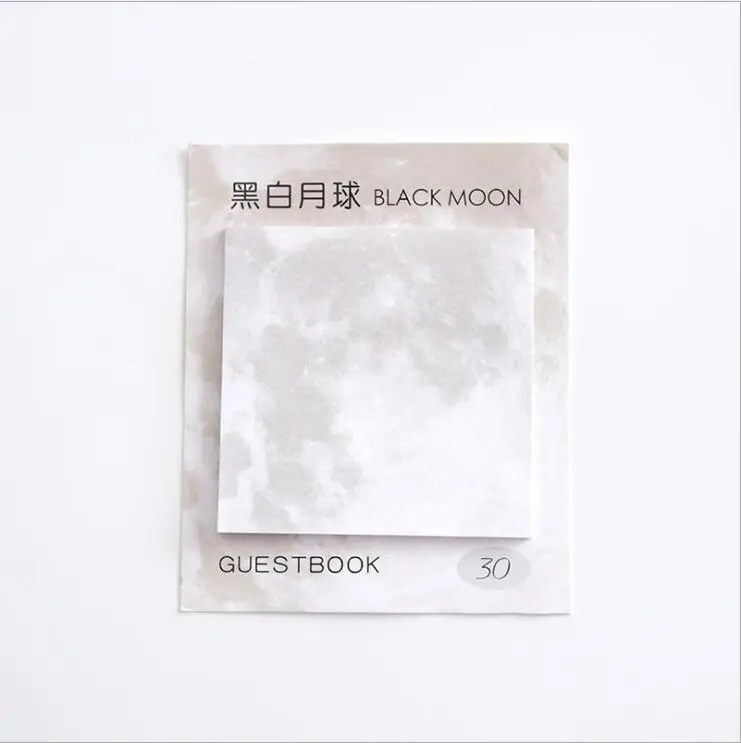 Black and white moon 1 шт., креативная Sci-Fi серия "Планета", блокнот для заметок, канцелярские товары, офисные школьные принадлежности, слезные блокноты - Цвет: Black and white moon