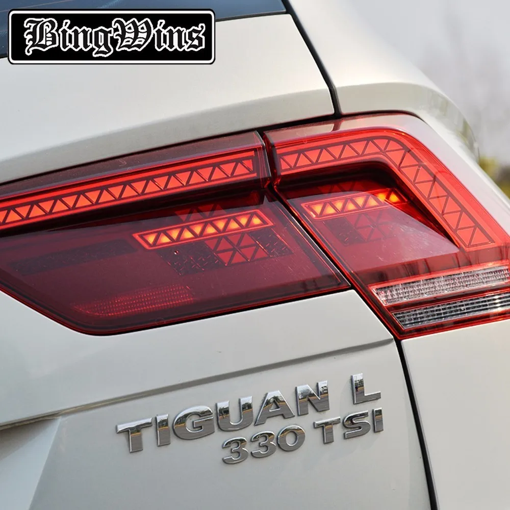 Задний светильник для VW Tiguan автомобильный задний светильник s Volks wgen New Tiguan L светодиодный задний светильник DRL+ тормоз+ Парк+ сигнальный задний фонарь