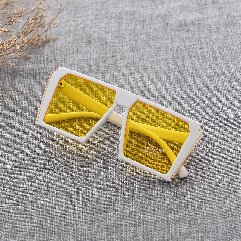 Квадратные Розовые Детские поляризованные солнцезащитные очки для девочек и