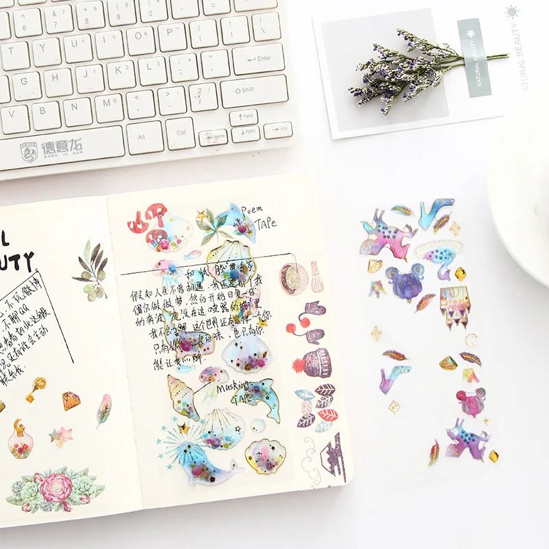 Милые 3D наклейки в виде космоса Луны планшетов единорогов ручная работа японские