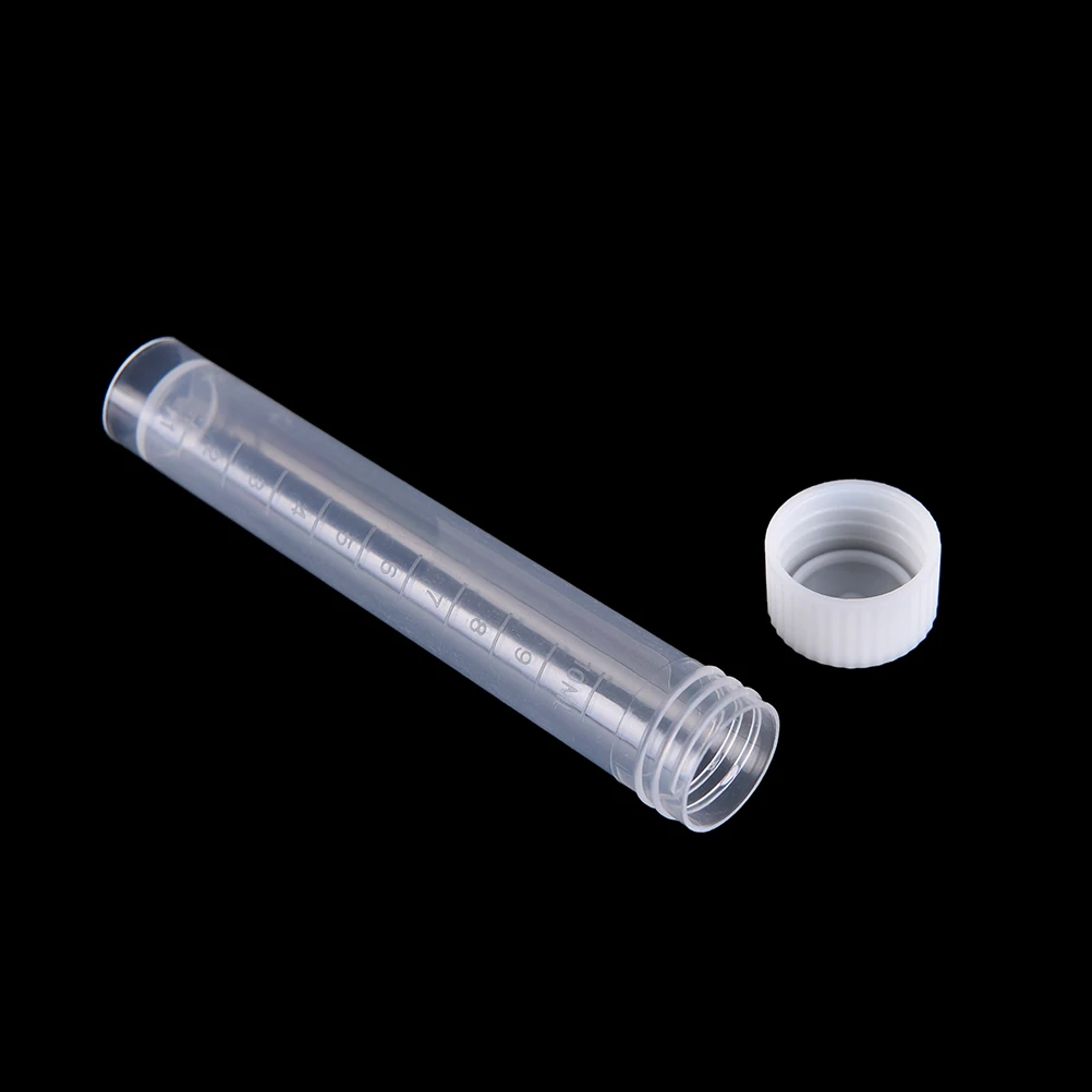 20pcsX 10ml Plastic Lab Frozen Test Tubes Vial Seal Cap Container for Laboratory School Educational Suppy |
