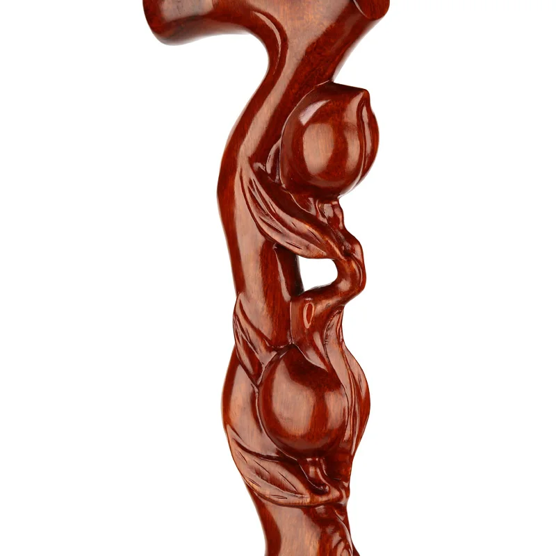 Красное дерево резной старый тростник персик-образный маньтоу розовое