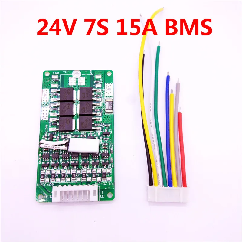 Батарея для мотоцикла 7 S 24 V BMS 15A v литиевая батарея электрического велосипеда 8Ah