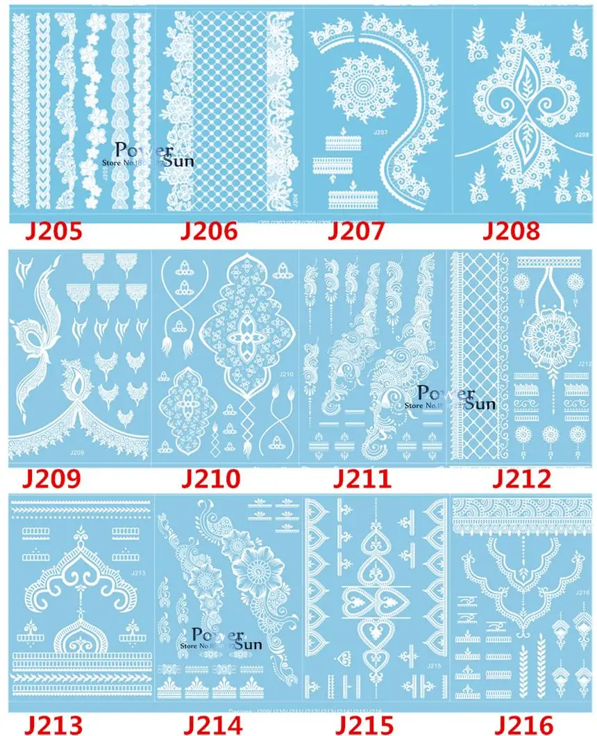 1 шт. флеш-тату белыми чернилами Henna Временные татуировки Наклейки pj211 Водонепроницаемый цветок тату Средства ухода за кожей Книги по искусству Для женщин свадебные рука наклейки