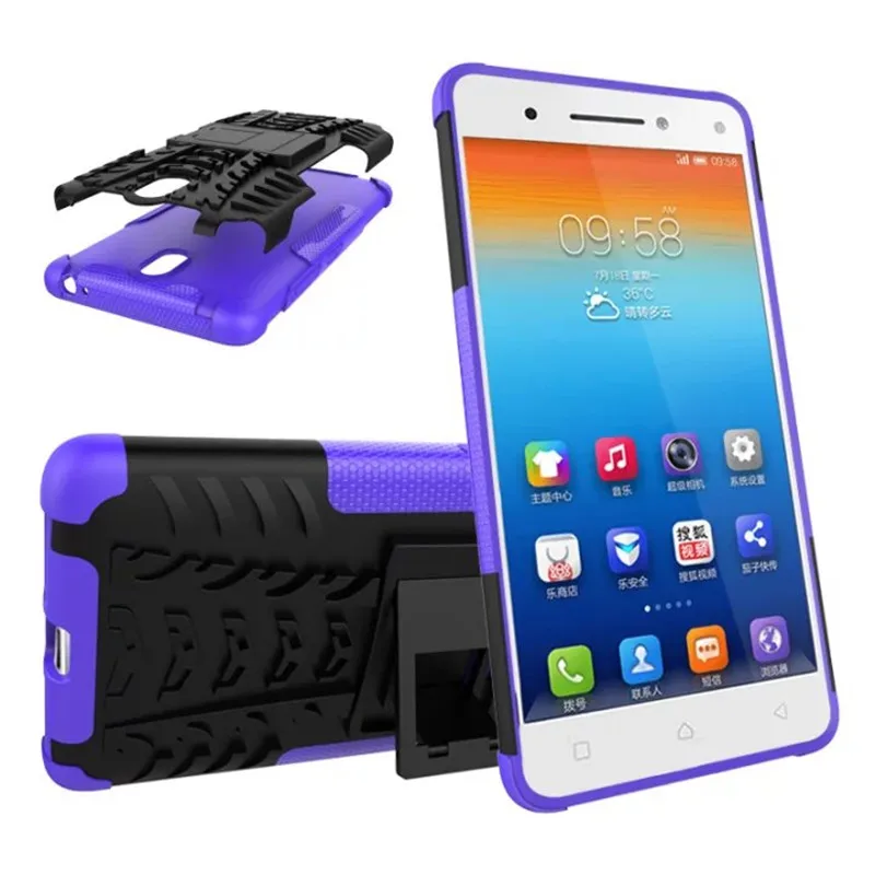 For Vibe S1 shell skin Mix Color TPU&PC Plastic Dual Armor Hybrid case with Stand Lenovo Cover |