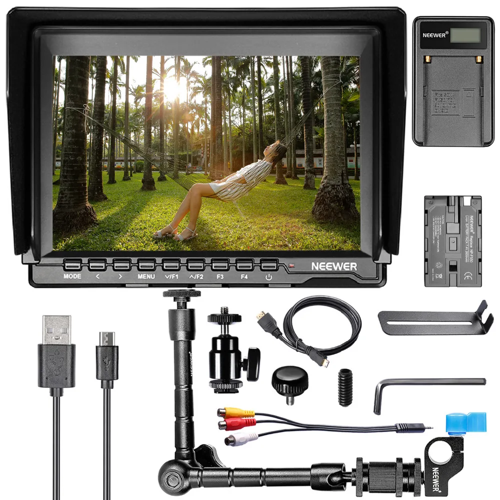 Neewer NW74K 7 &quotUltra HD 4K камера монитор зарядный комплект для Sony Canon Nikon Olympus Pentax экран USB