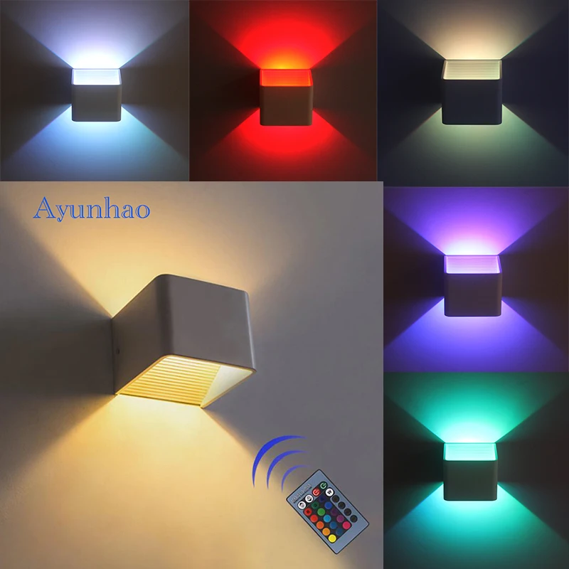 3 Вт светодиодный настенный светильник G4 спальня 220 В RGB с дистанционным