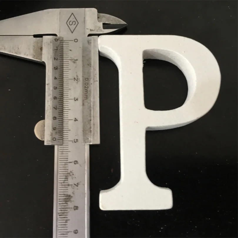 P 1 шт. 8 см белые деревянные буквы Английский алфавит DIY персональное имя Дизайн Искусство ремесло Бытовая декоративная буква цифровой дисплей - Цвет: P