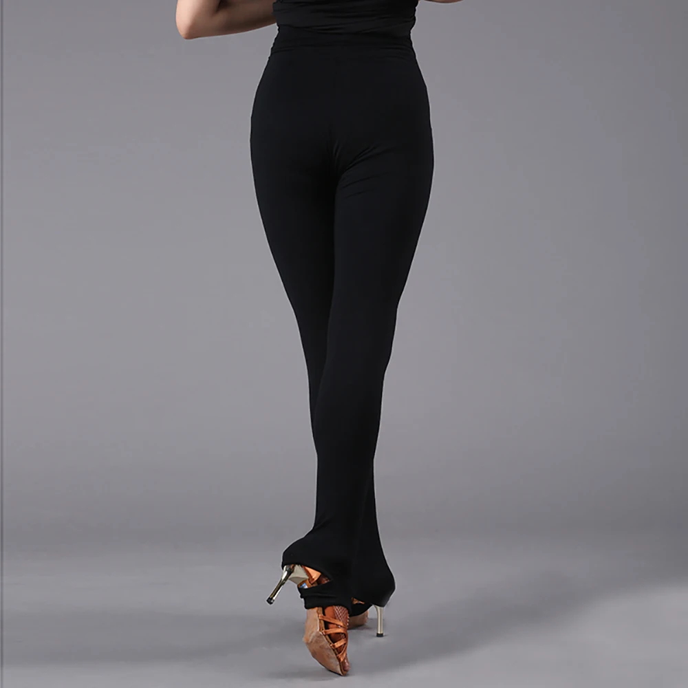 Женские леггинсы для латиноамериканских танцев черные брюки взрослых танго