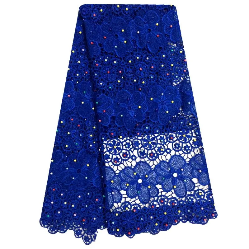 

Free Shipping! Embroidery Beads High Quality African Cord Lace Golden Color Latest Nigerian French Lace Fabric For Wedding Dress