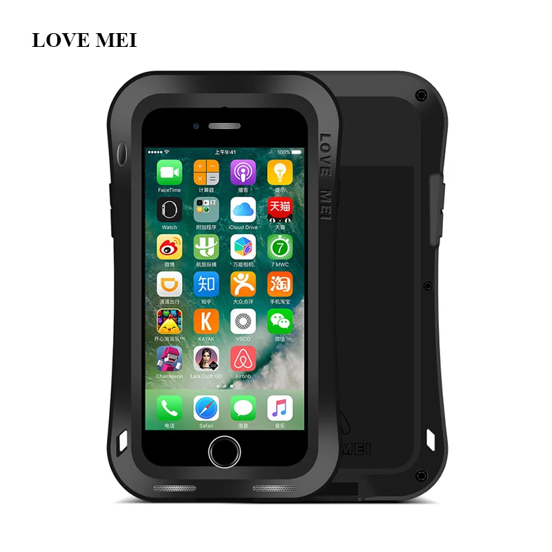 Защитный чехол LOVE MEI для iPhone 8 7 6 6s plus металлический алюминиевый Plus